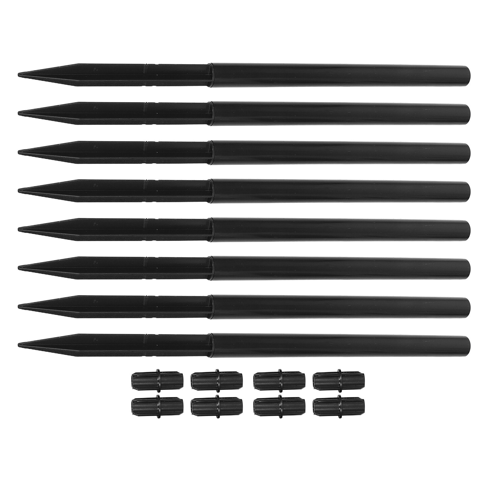Outdoor Lighting Yard Stakes - 8Set Solar Light Stakes Black Plastic
