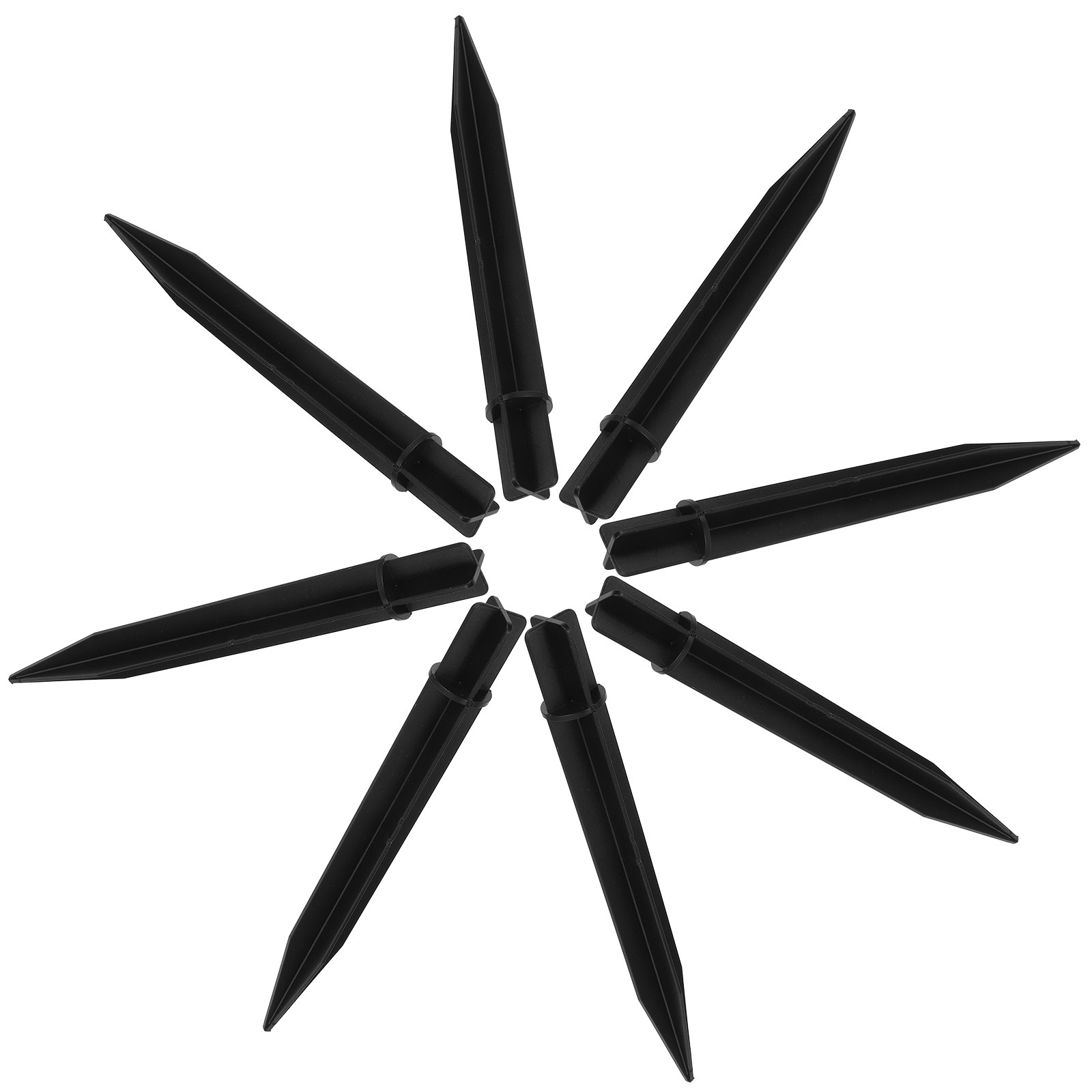 Outdoor Lighting Yard Stakes - 10Pcs Plastic Ground Stakes for Solar