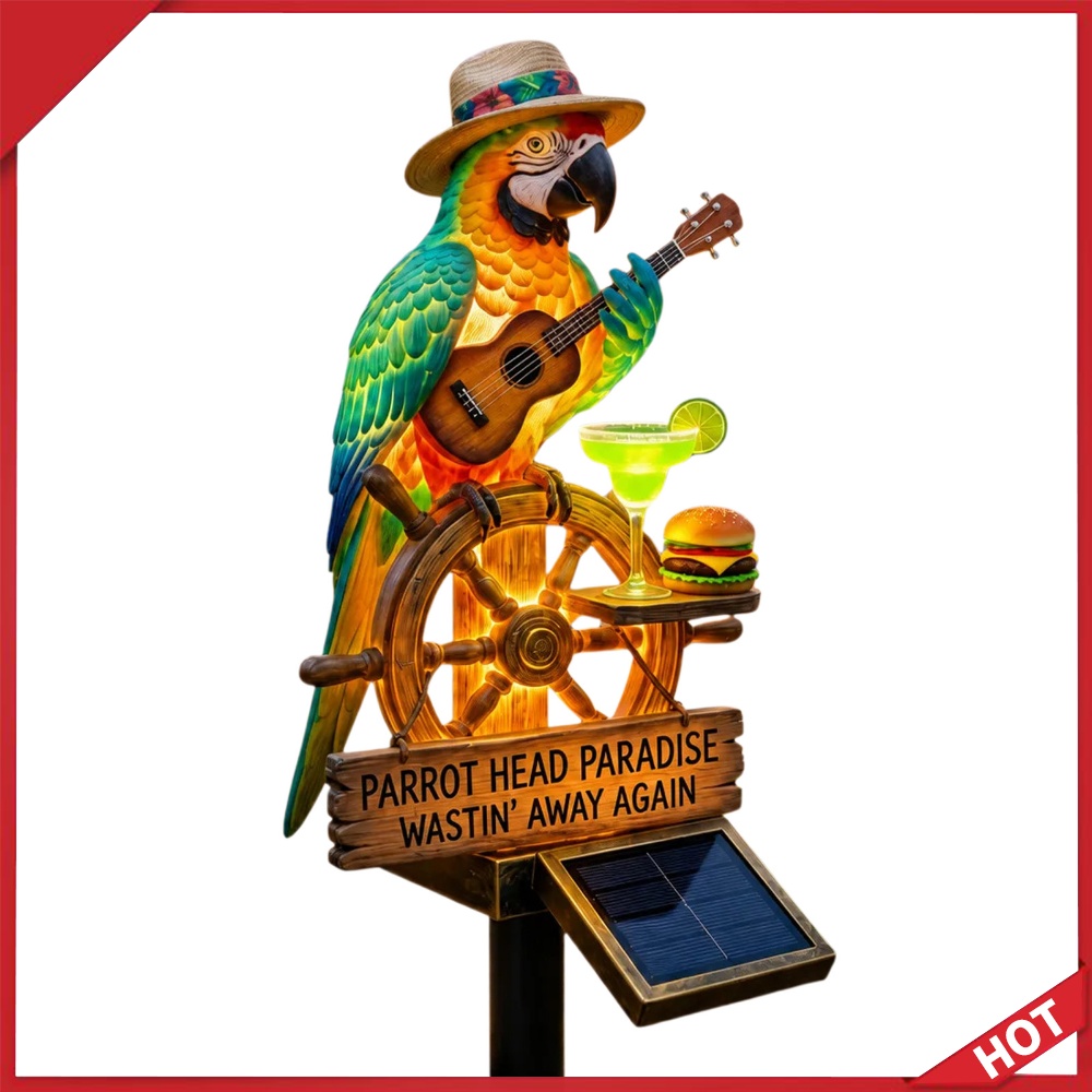 Outdoor Lighting Yard Stakes - Solar-Powered Outdoor Parrot Stake Light Decorative
