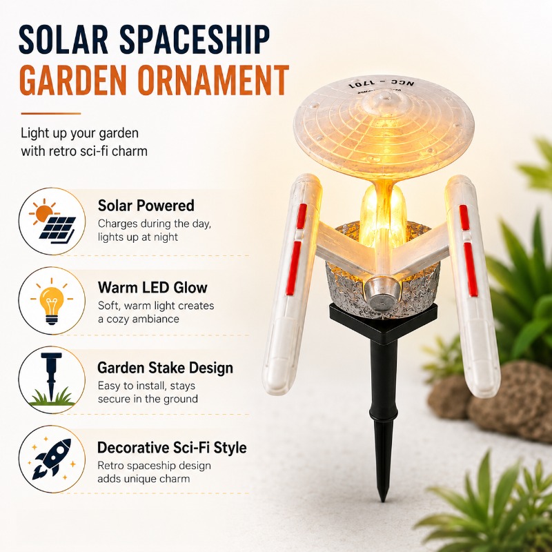 Star Trek USS Enterprise Solar - đánh giá và giá Outdoor Lighting Yard Stakes