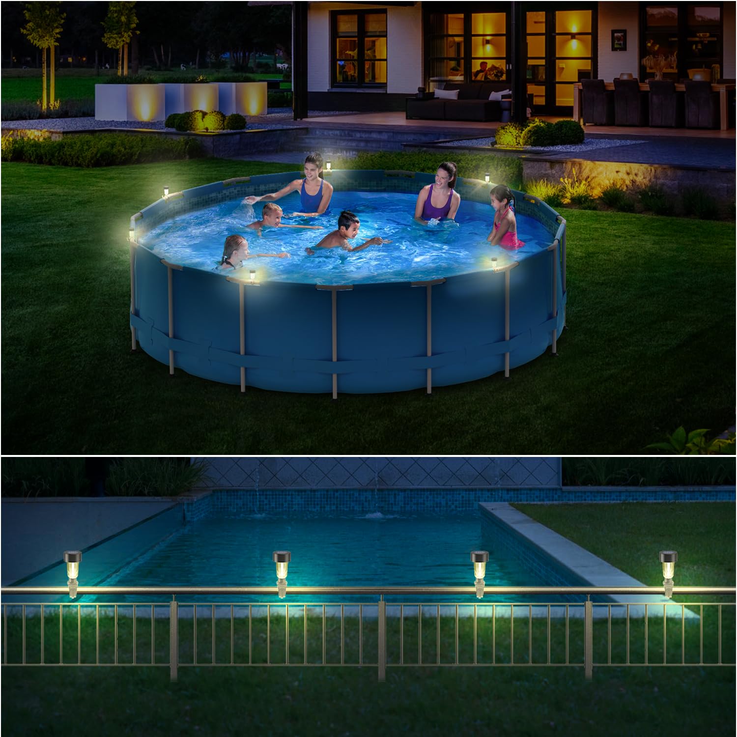 6 packages Solar Pool Light Fr - đánh giá và giá Outdoor Lighting On Fence