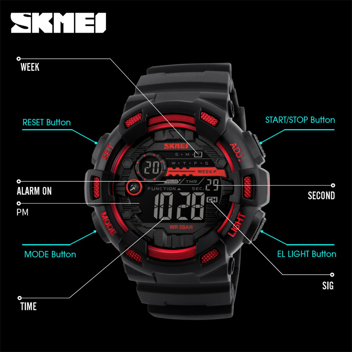SKMEI Sports Outdoor Chrono Di - đánh giá và giá Outdoor Lighting Collections