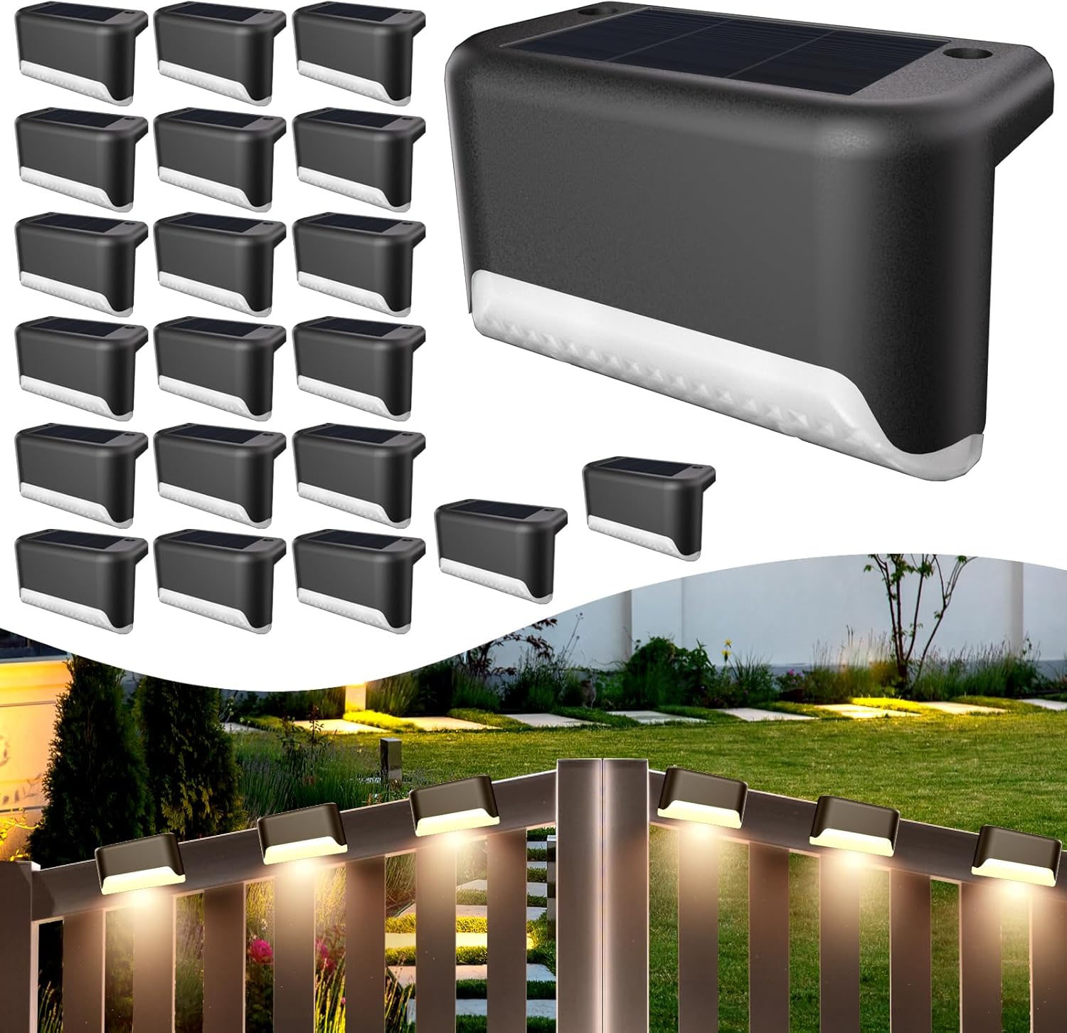 LED Solar Deck Lights Outdoor  - đánh giá và giá Outdoor Lighting On Fence