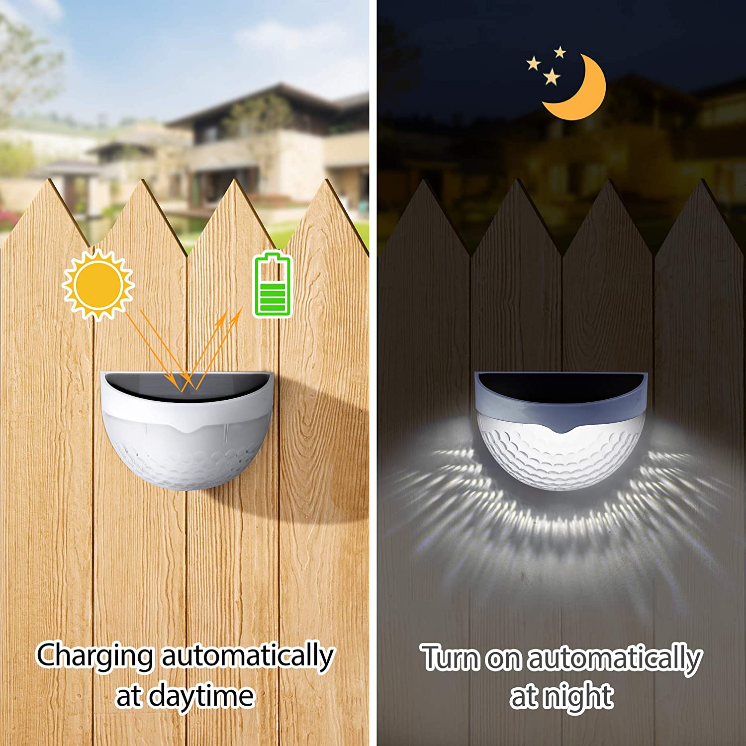 LED Solar Light Outdoor Wall L - đánh giá và giá Outdoor Lighting On Fence