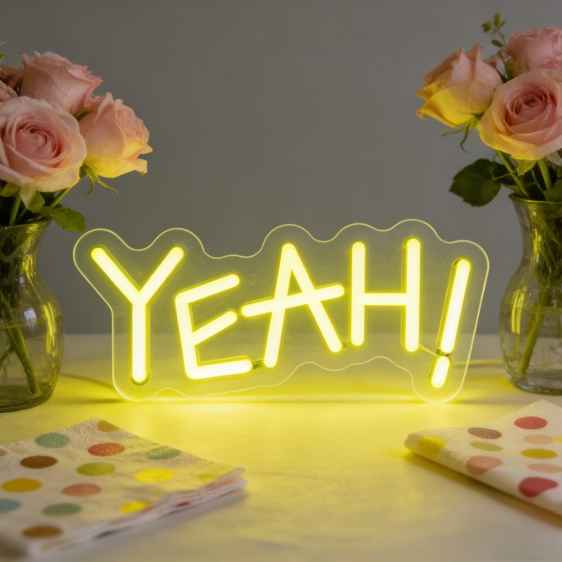 YEAH Neon Sign LED Light Funny - đánh giá và giá Outdoor Lighting Quotes