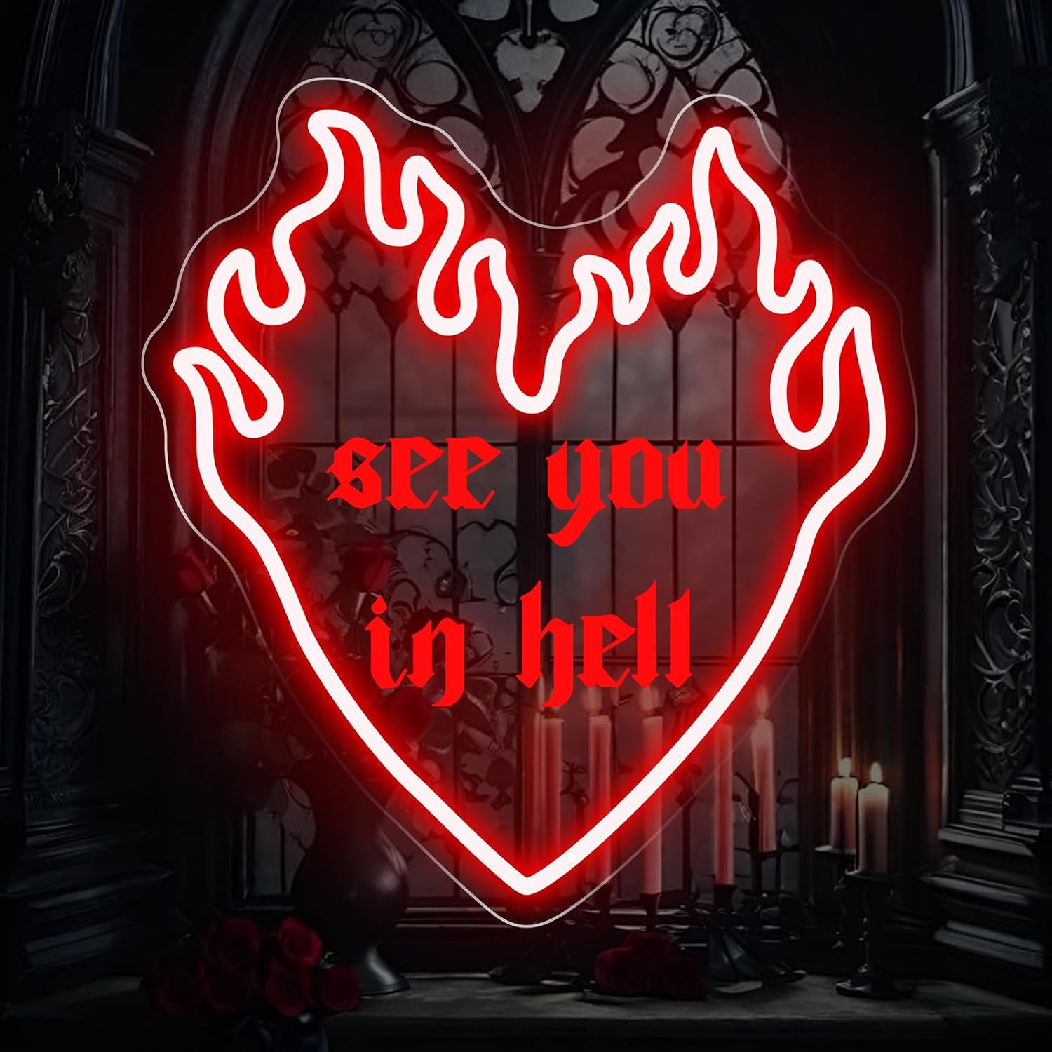 See You In Hell Quote LED Neon - đánh giá và giá Outdoor Lighting Quotes