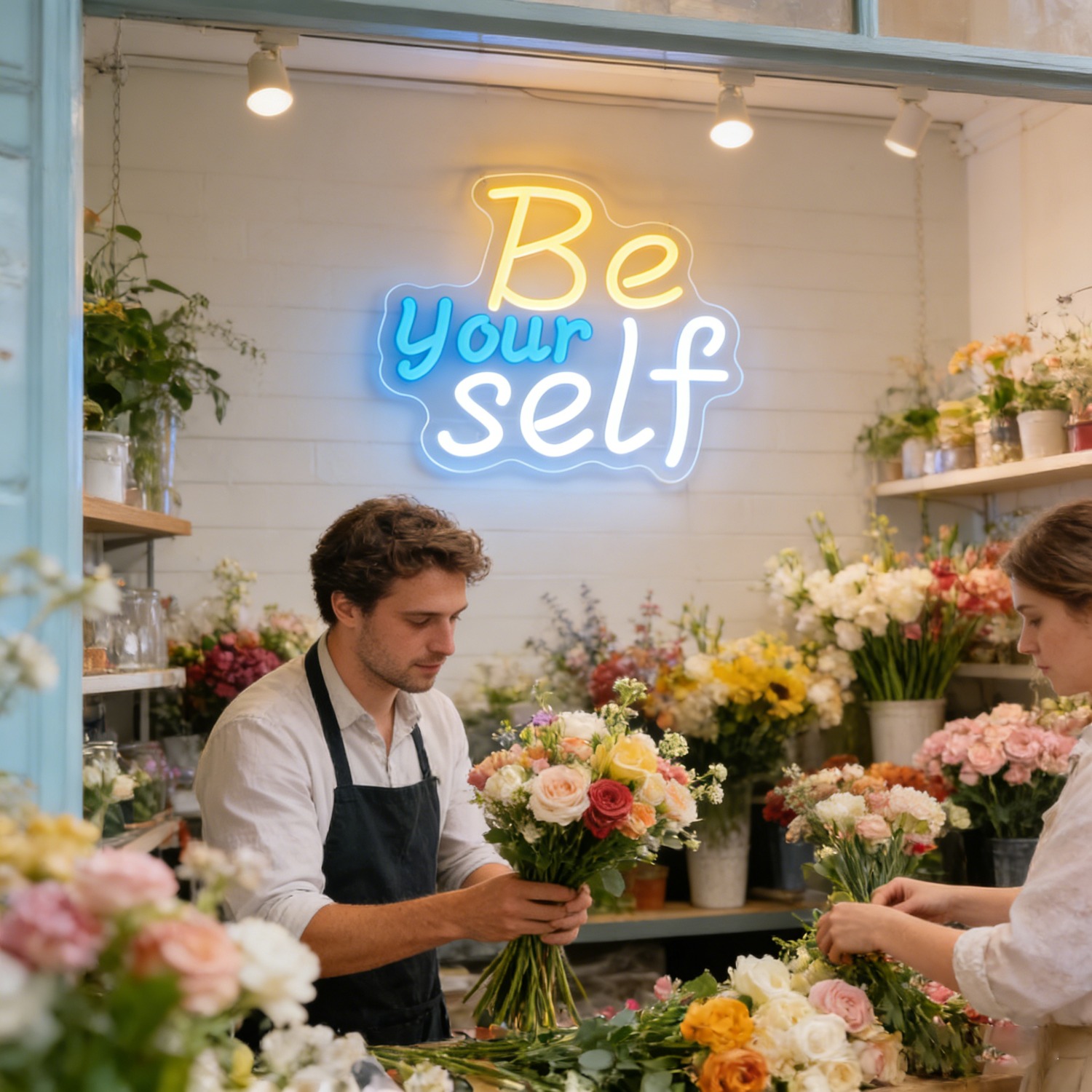 Inspirational Be Yourself Neon - đánh giá và giá Outdoor Lighting Quotes