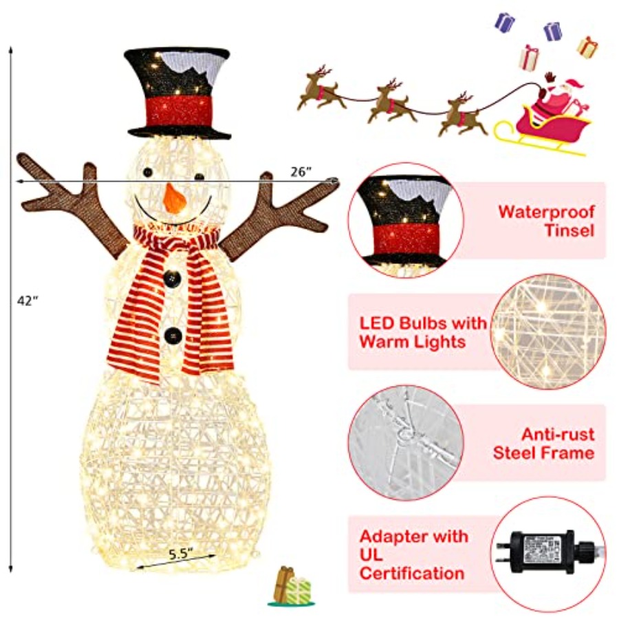 Christmas Outdoor Lighted Snow - đánh giá và giá Outdoor Lighting Yard Stakes
