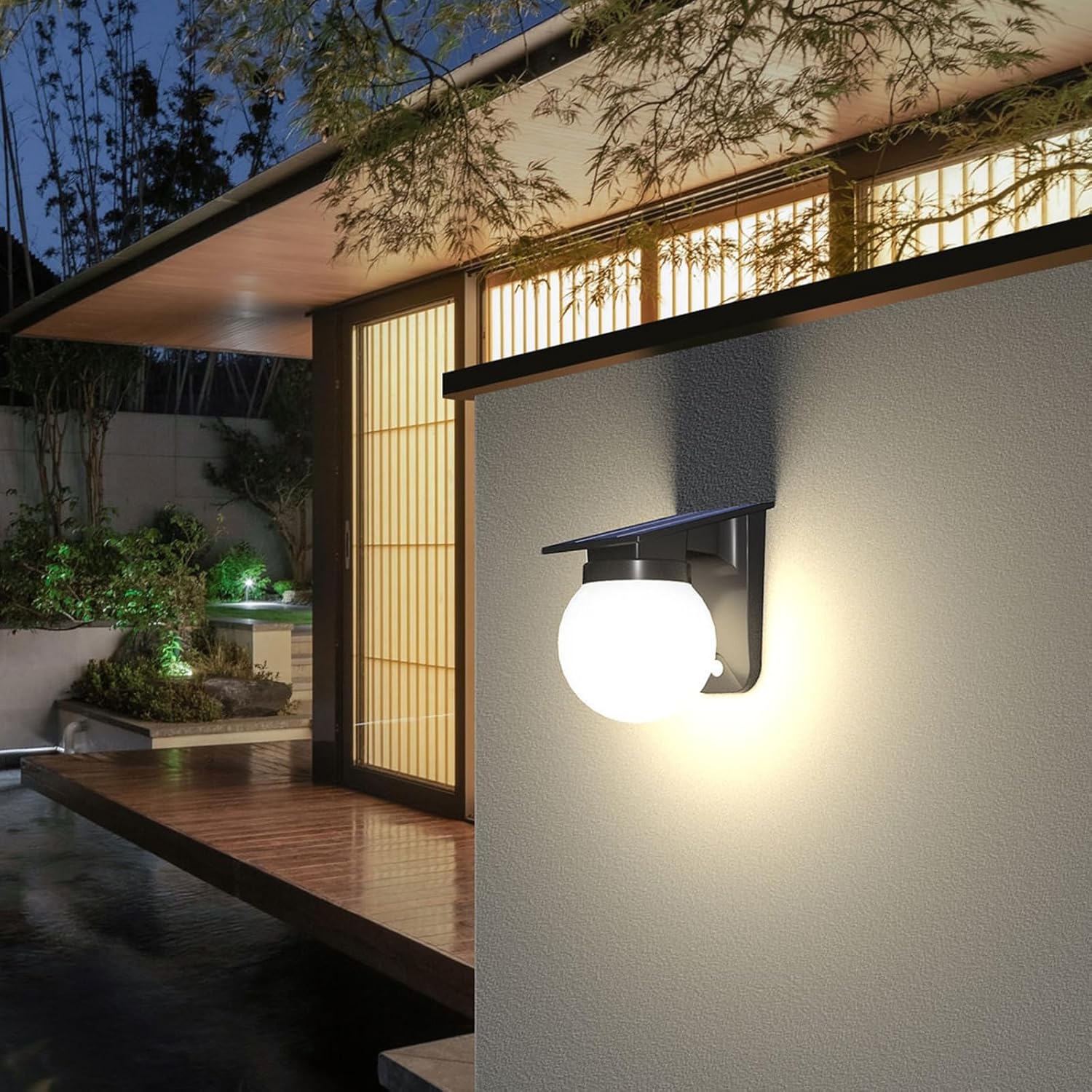 Solar Sphere Wall Lights Outdo - đánh giá và giá Outdoor Lighting On Fence