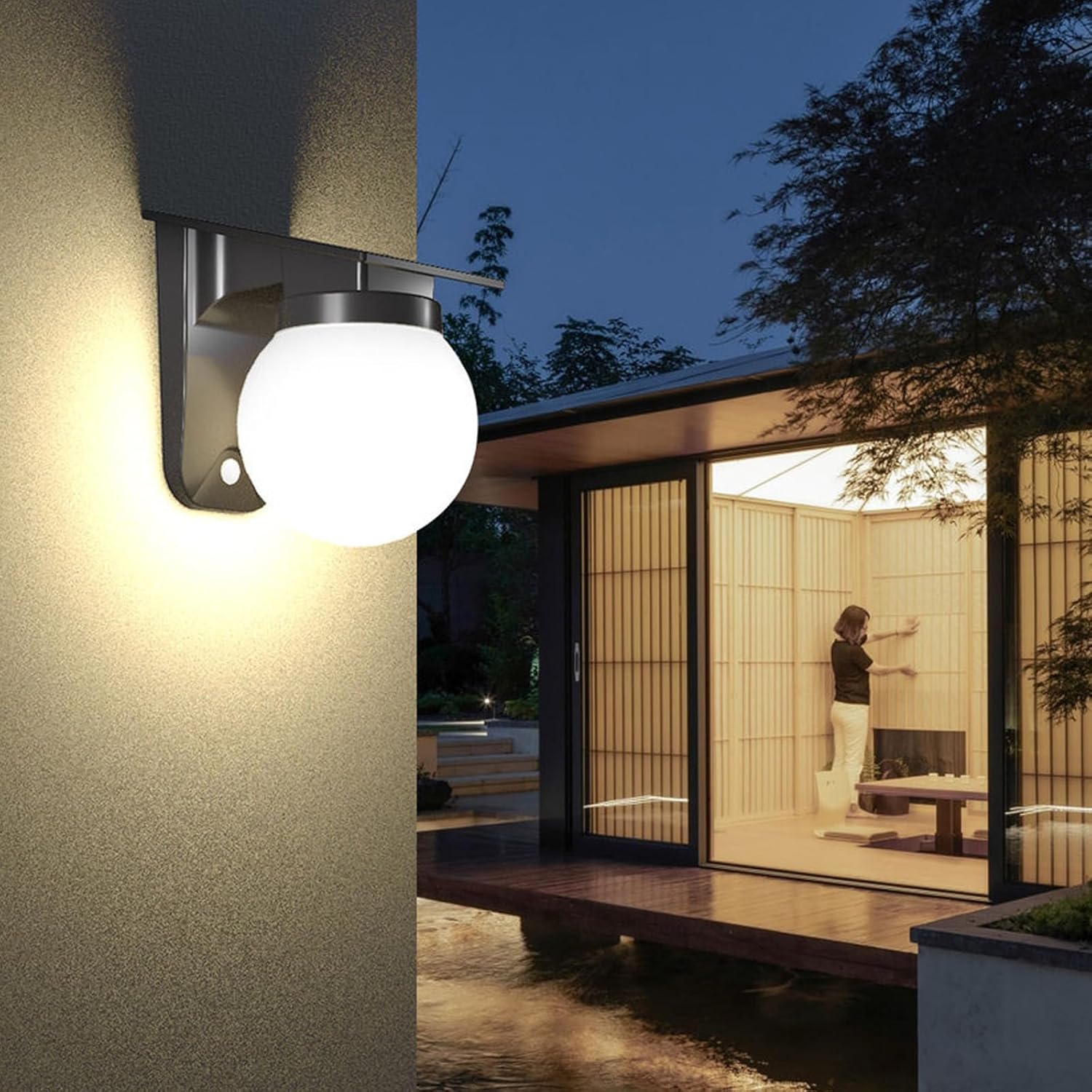 Solar Sphere Wall Lights Outdo - đánh giá và giá Outdoor Lighting On Fence