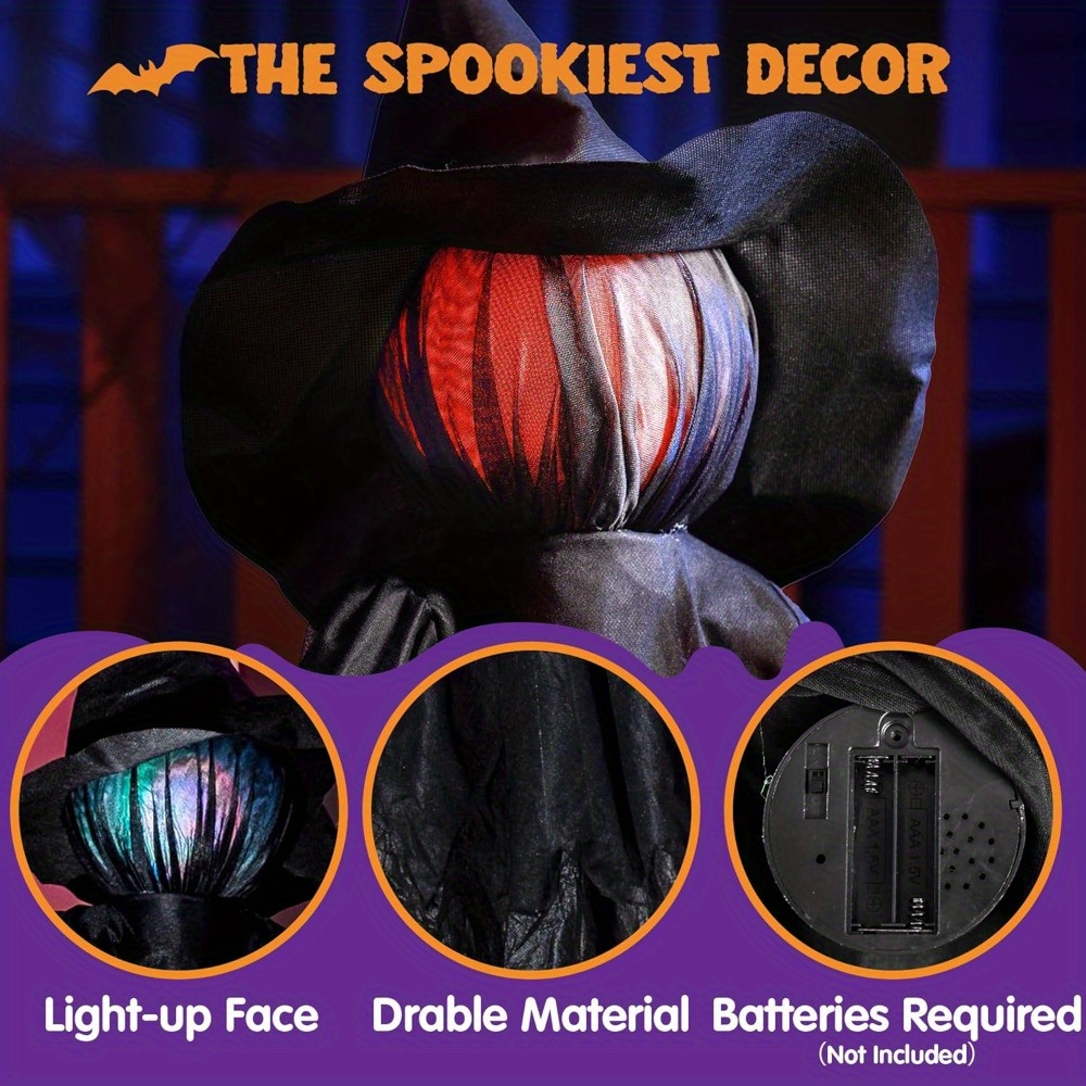 3 Pack 51'' Halloween Witch De - đánh giá và giá Outdoor Lighting Yard Stakes