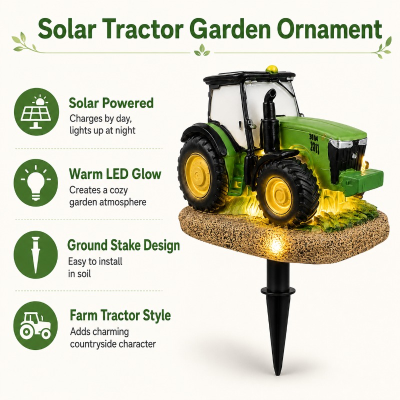 Solar Tractor Garden Stake Lig - đánh giá và giá Outdoor Lighting Yard Stakes