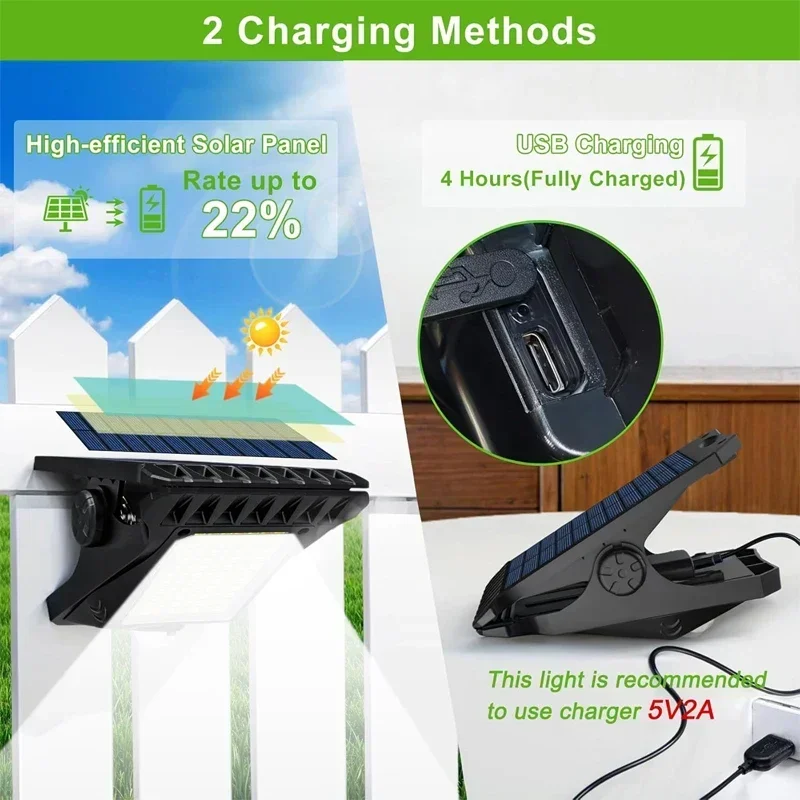 NEW 2/1Pcs Clip On Solar Light - đánh giá và giá Outdoor Lighting On Fence