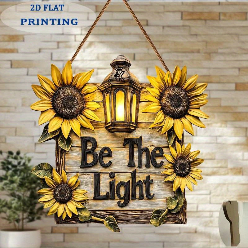 1PC 2D Flat Printed Sunflower  - đánh giá và giá Outdoor Lighting Quotes