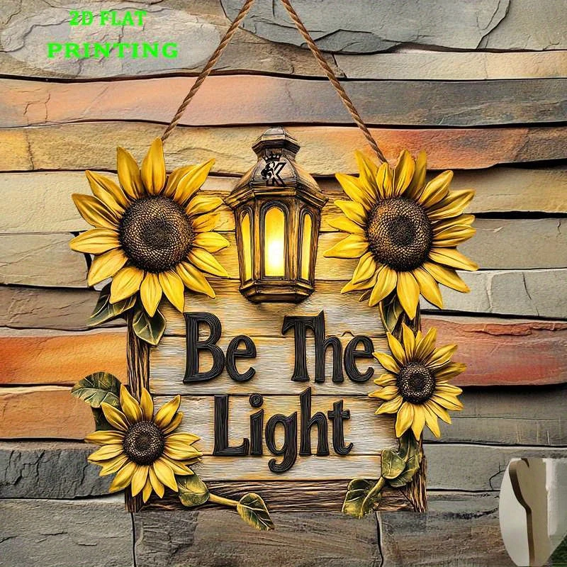 1PC 2D Flat Printed Sunflower  - đánh giá và giá Outdoor Lighting Quotes