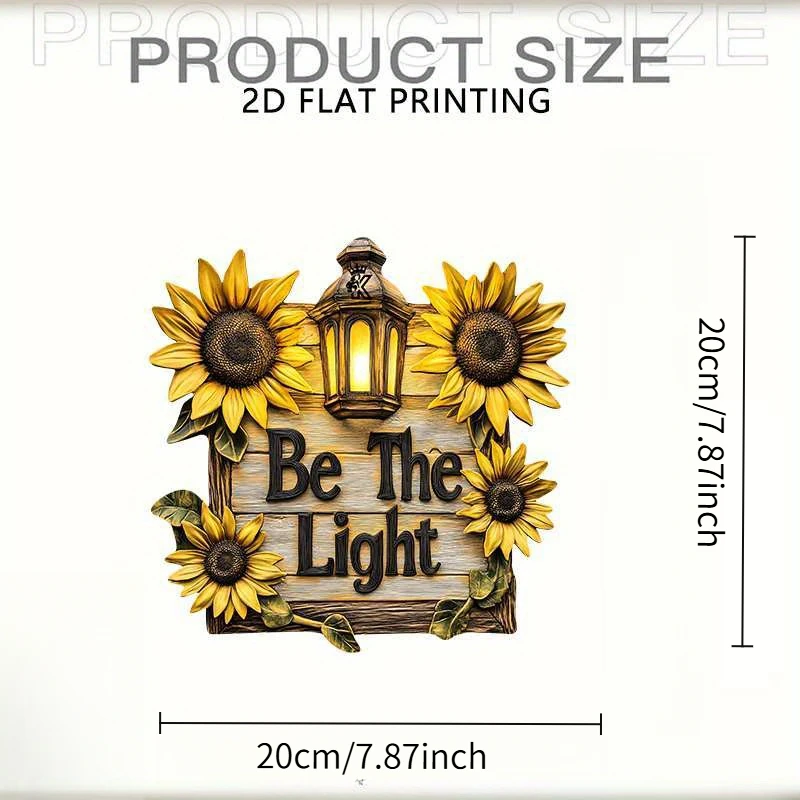 1PC 2D Flat Printed Sunflower  - đánh giá và giá Outdoor Lighting Quotes