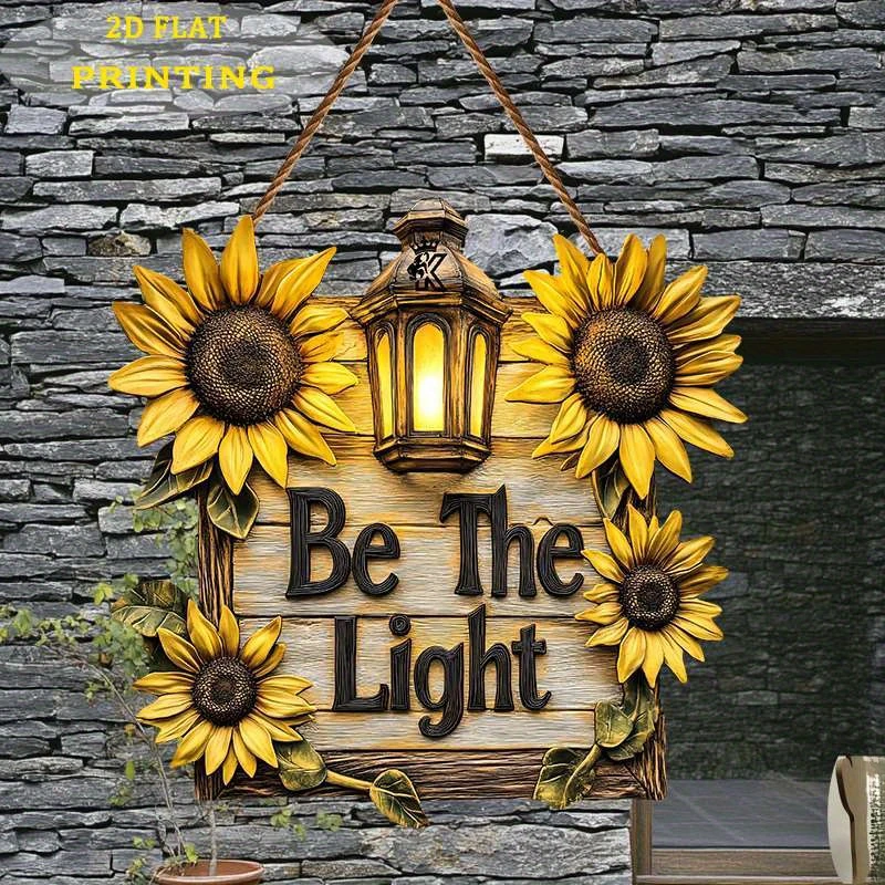 1PC 2D Flat Printed Sunflower  - đánh giá và giá Outdoor Lighting Quotes