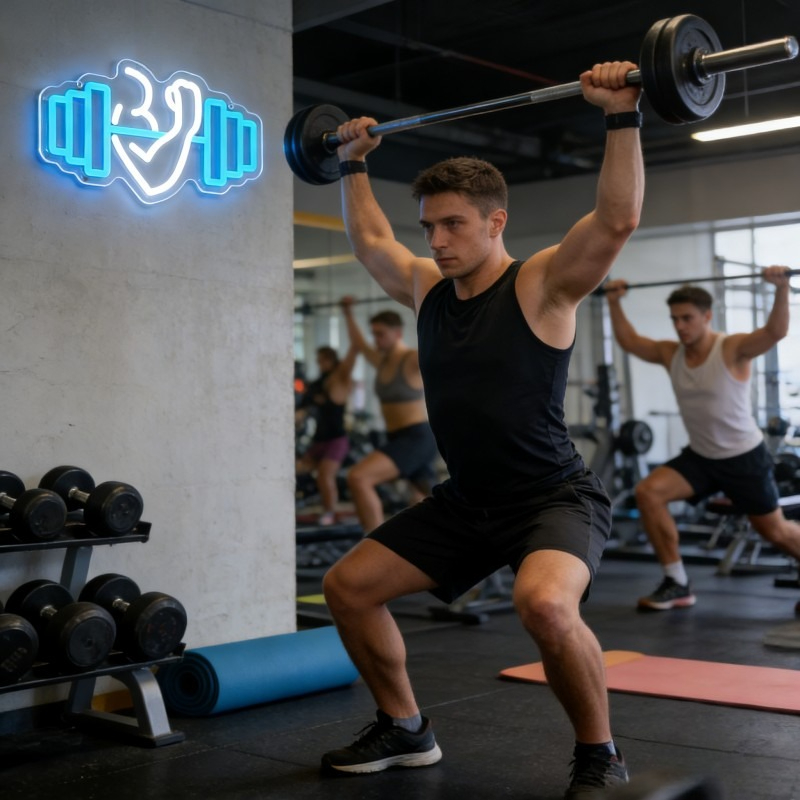 Bicep Dumbbell Neon Sign LED W - đánh giá và giá Outdoor Lighting Quotes