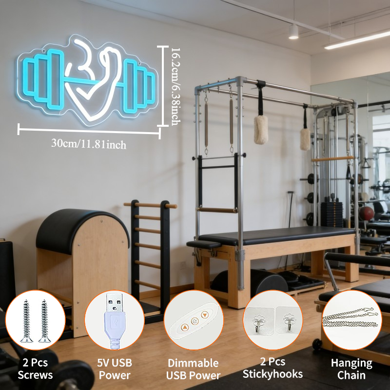 Bicep Dumbbell Neon Sign LED W - đánh giá và giá Outdoor Lighting Quotes