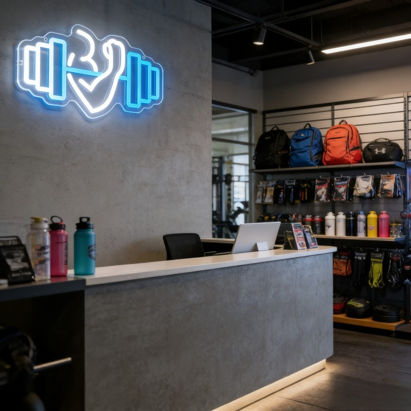Bicep Dumbbell Neon Sign LED W - đánh giá và giá Outdoor Lighting Quotes
