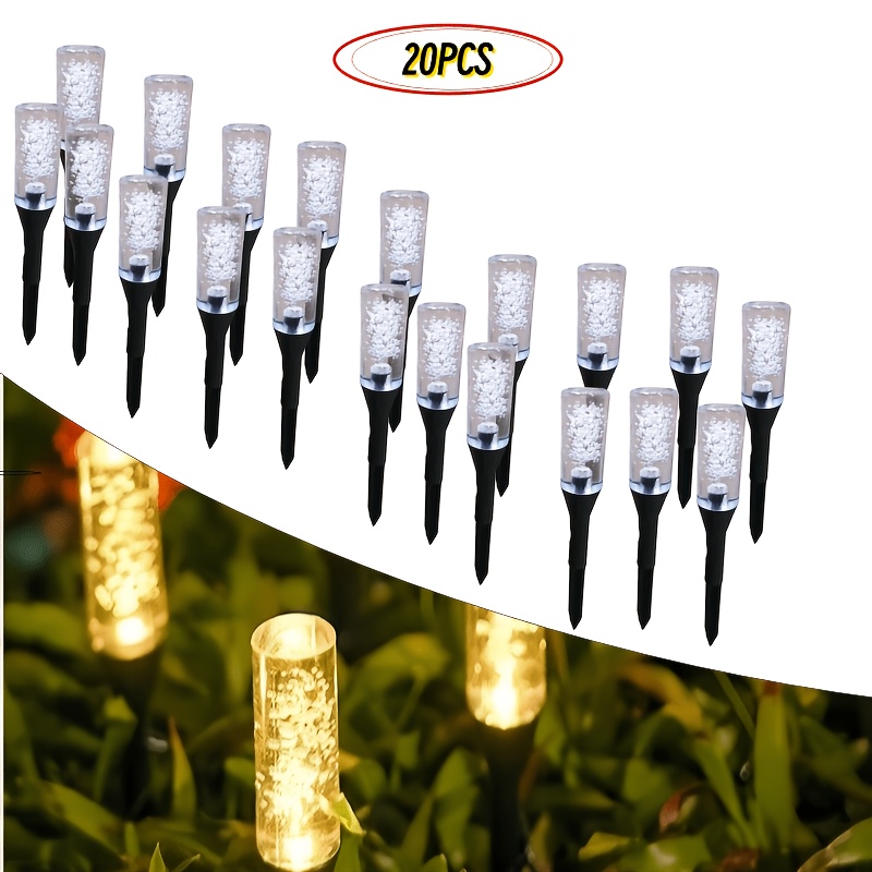 Solar Bubble Tube Solar Pathwa - đánh giá và giá Outdoor Lighting Yard Stakes