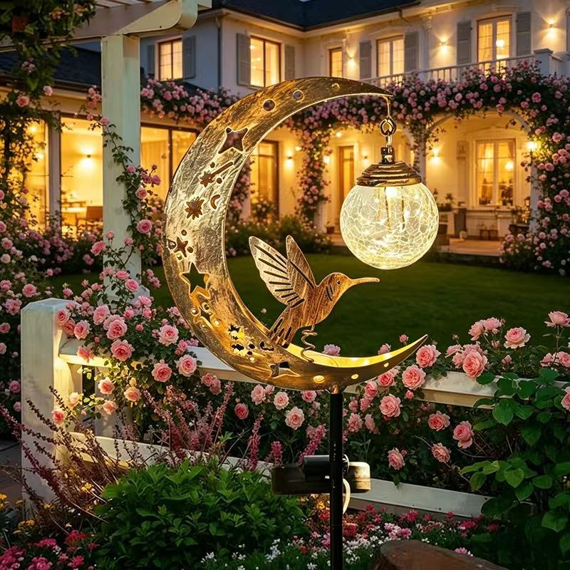 Solar Lawn Light Iron Hummingb - đánh giá và giá Outdoor Lighting Yard Stakes