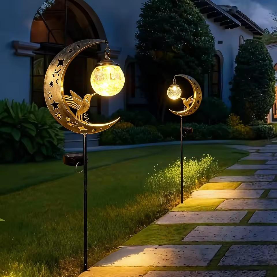 Solar Lawn Light Iron Hummingb - đánh giá và giá Outdoor Lighting Yard Stakes